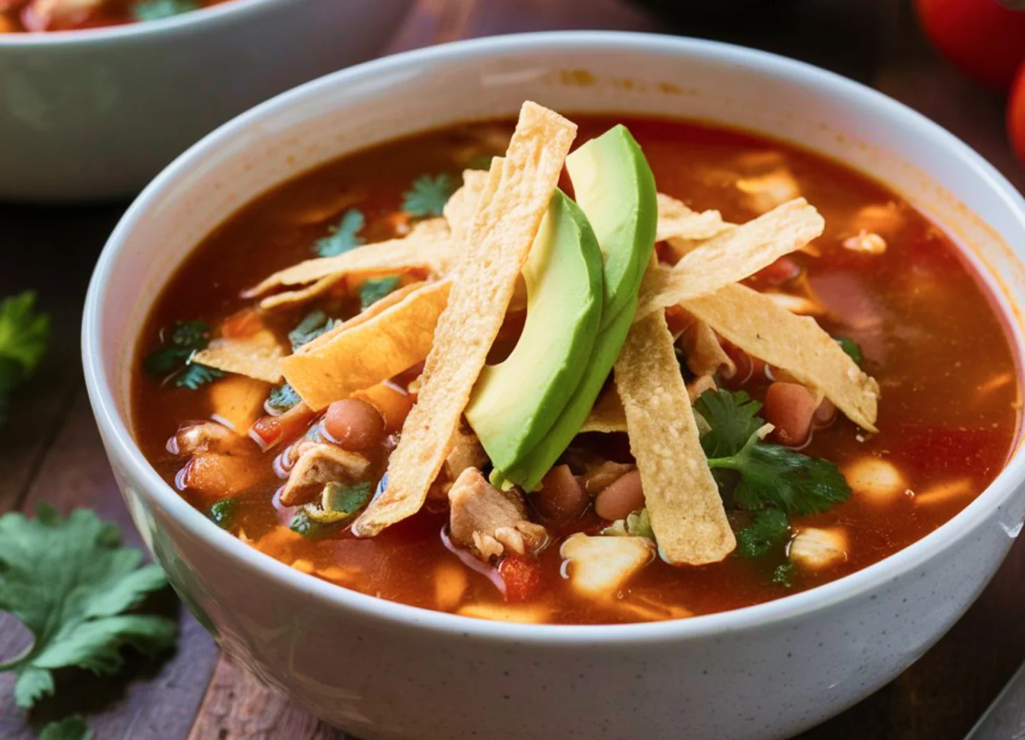Sopa de tortilla corn chips