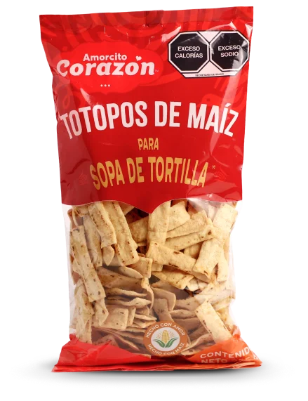 Totopos para sopa de tortilla